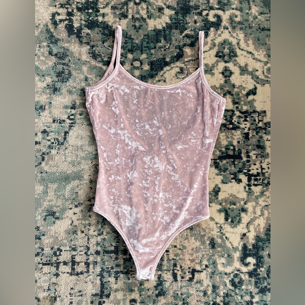 Blush Crushed Velvet Bodysuit